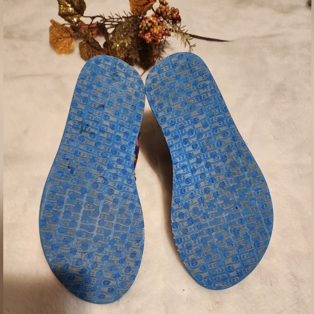 Floral Blue Women's Sandals - Picture 3 of 4